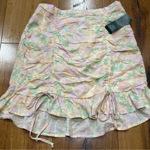 Wild Fable Floral Mini Skirt - Pink and Yellow Small